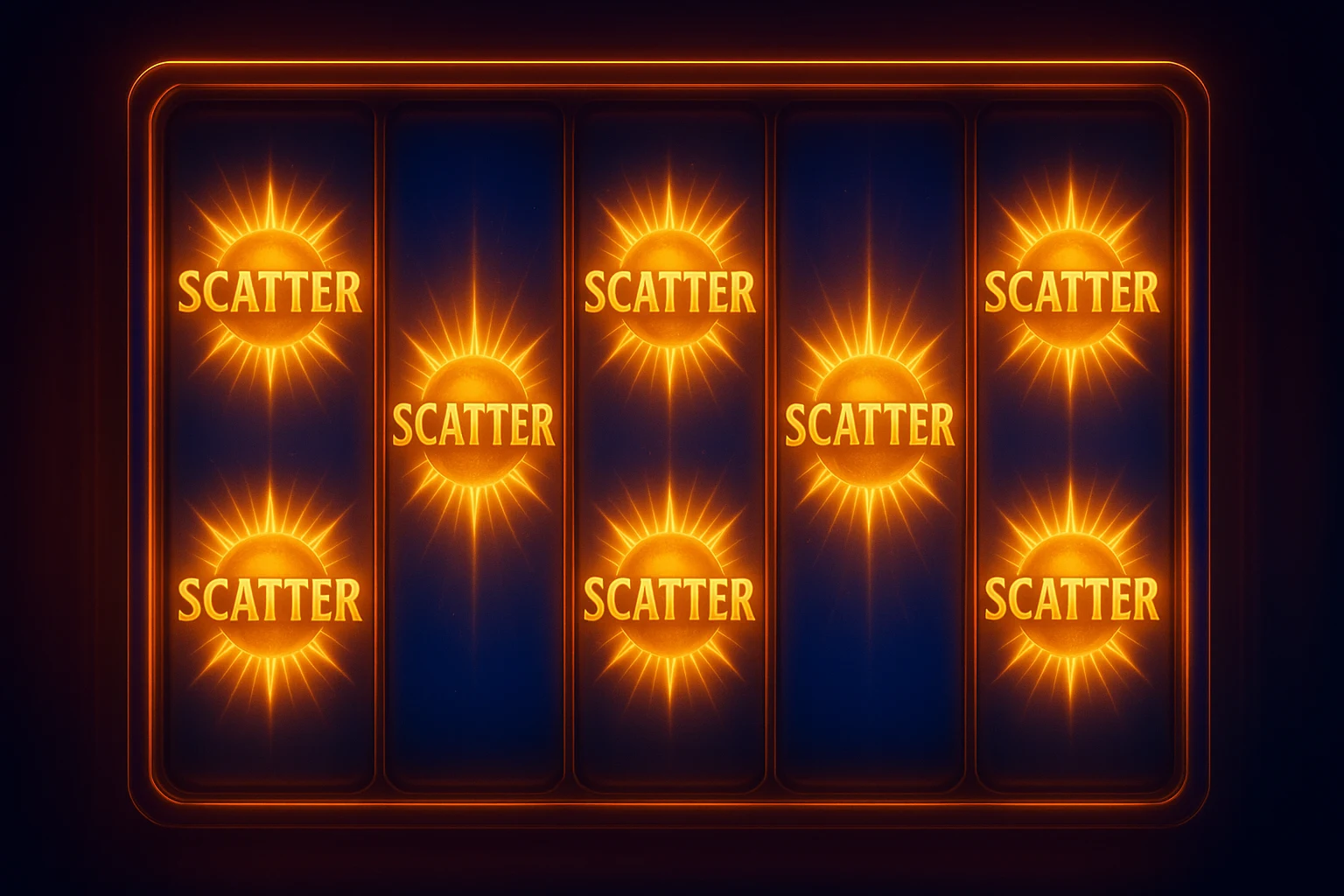 Online slot game free spins bonus round with glowing reels and scatter symbols activated